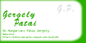 gergely patai business card